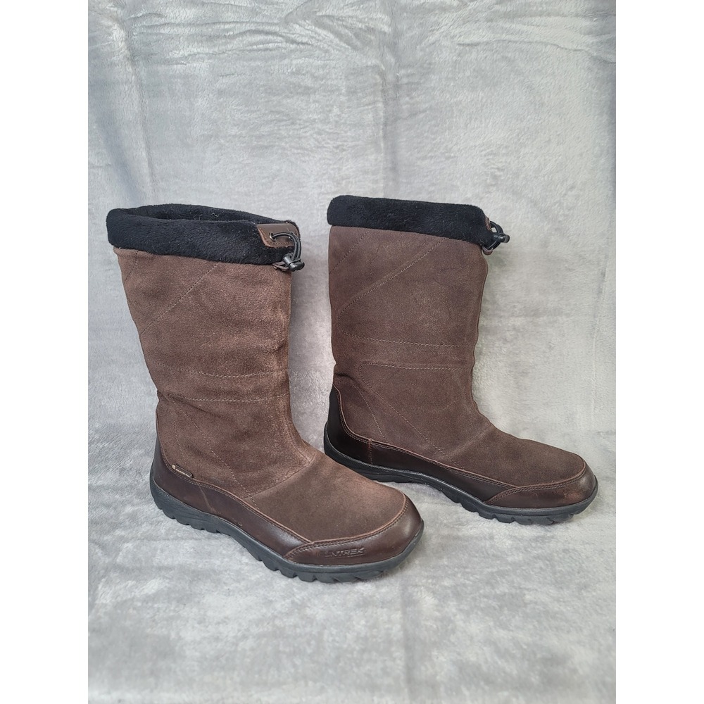 Mountrek Lizzie Cabin Suede Boots Brown Primaloft Insulated 8.5 Apres Ski Cozy